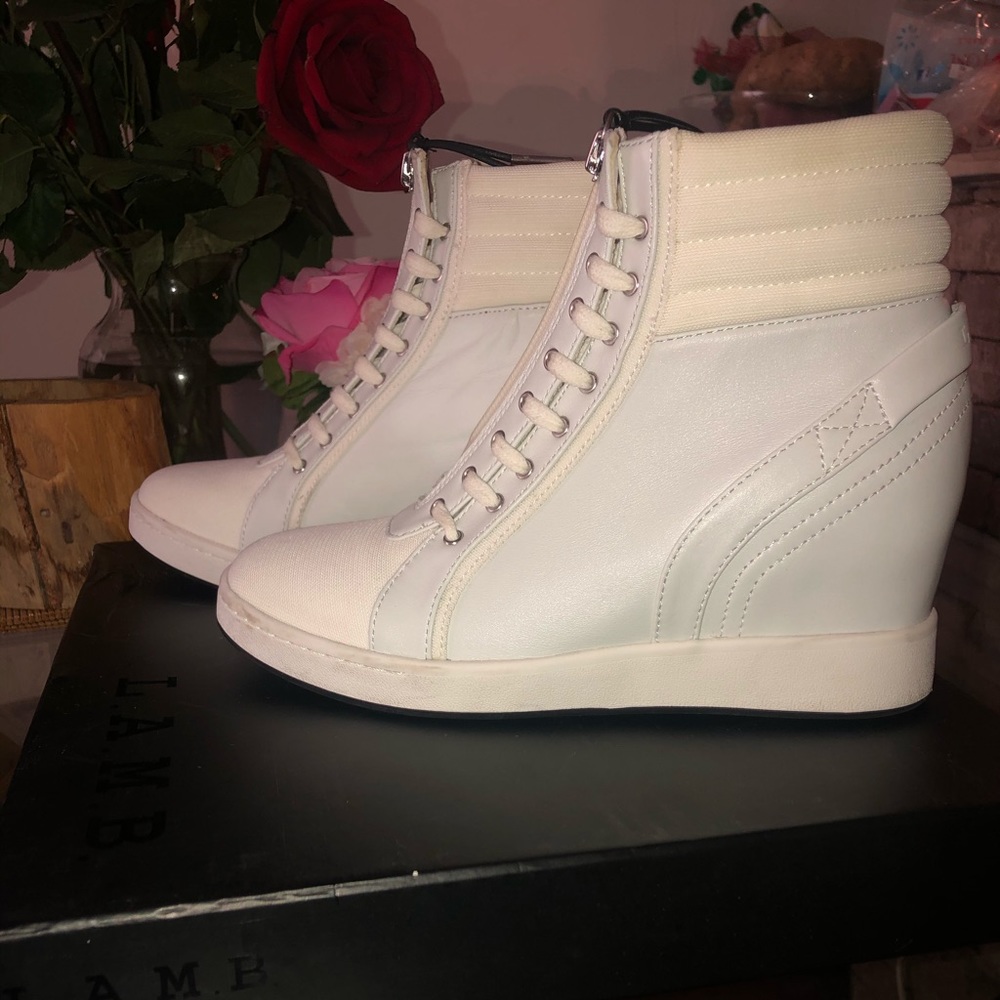 L.A.M.B. Georgi Whtlea Sneaker Wedge